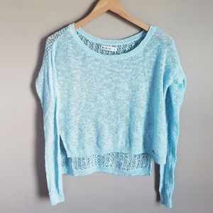 Abercrombie & Fitch Sheer Blue Sweater